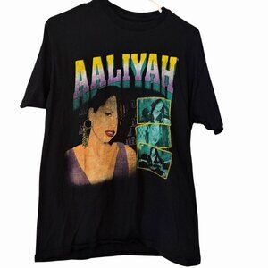 Aaliyah T-shirt Size Small Black Cotton